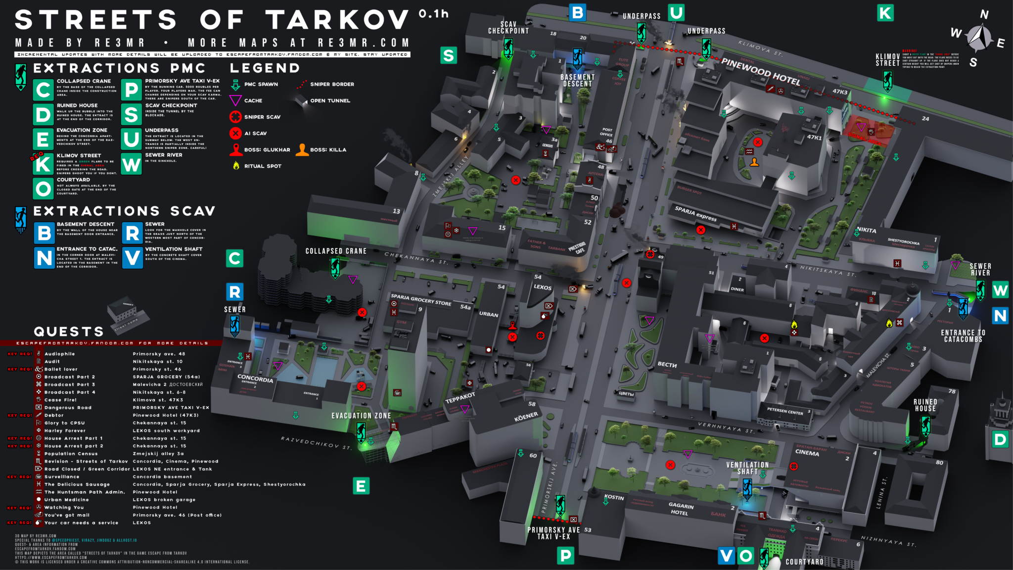 Escape From Tarkov Streets Map Best Streets Loot & Key Guide